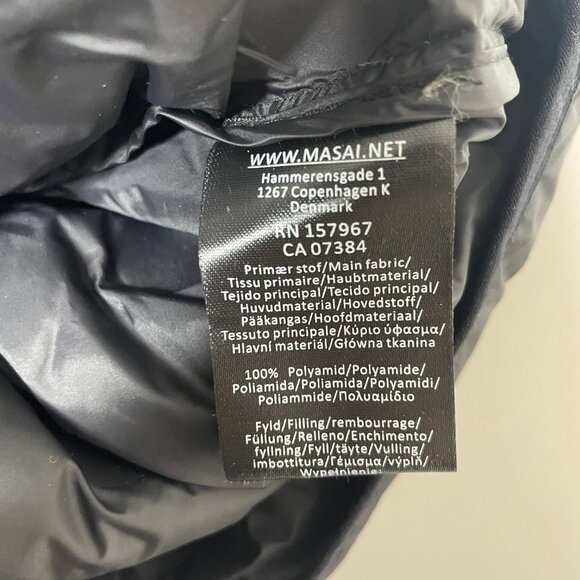 MASAI Copenhagen Down Black Puffer Vest Lagenlook Size Large - Picture 13 of 13